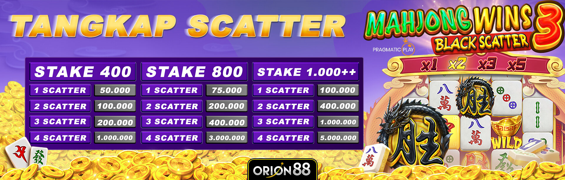 BONUS SCATTER HITAM MAHJONG WINS 3