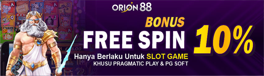 BONUS FREE SPIN 10% PRAGMATIC & PG SOFT